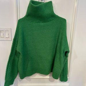 Something Navy Cozy Textured Turtleneck